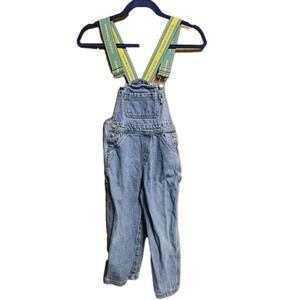 John Deere Unisex Kids Denim Bib Overalls Size 4T‎ Blue Cotton Adjustable Straps